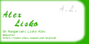 alex lisko business card